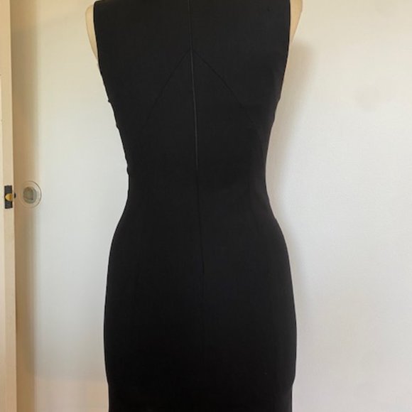 CLUB MONACO V NECK LEATHER TOP DRESS - Picture 7 of 8